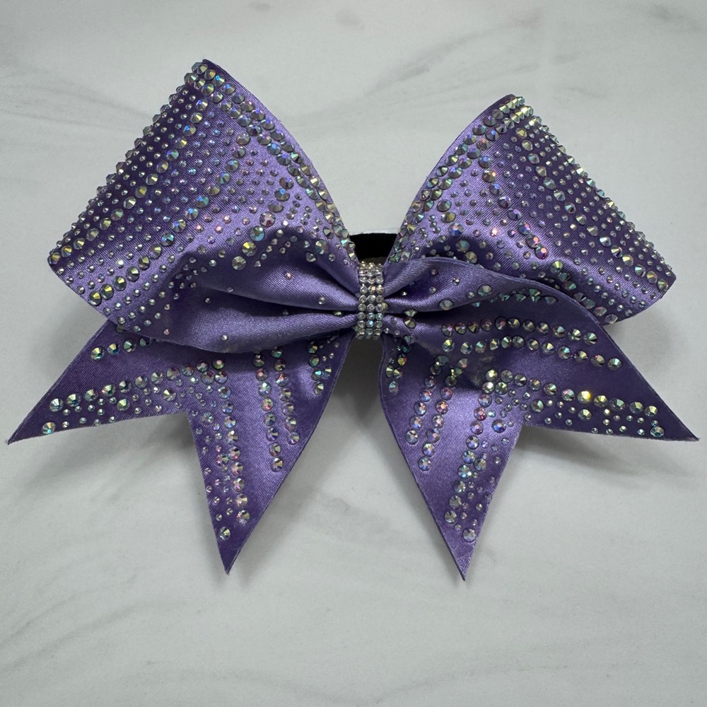 Purple Rhinestone Bow
